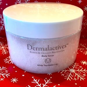 Dermalactives body scrub with elastin and collagen.